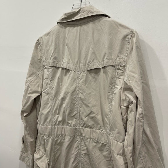 Columbia Omni-Shield Zip Snap Closure Lightweight Overcoat Jacket Size L Tan - Picture 8 of 8